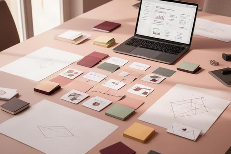 Mesa de trabajo con notas estratégicas, gráficos de crecimiento y documentos de una empresa de Cádiz